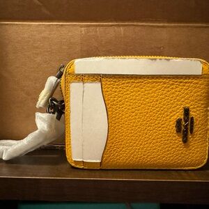 COPY - Coach yellow wallet/ card holder.